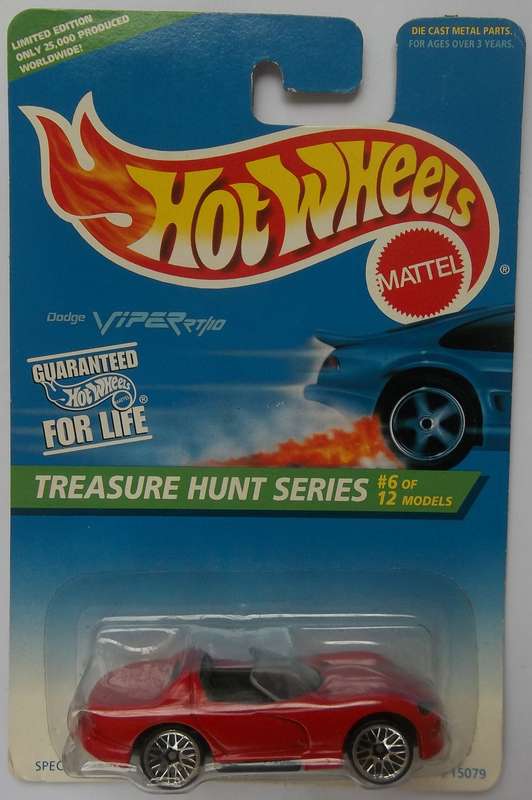 Hot Wheels TREASURE HUNTS Dodge Viper RT/10 Matchbox scale Model Car HOTWHEELS TREASURE HUNT 1995