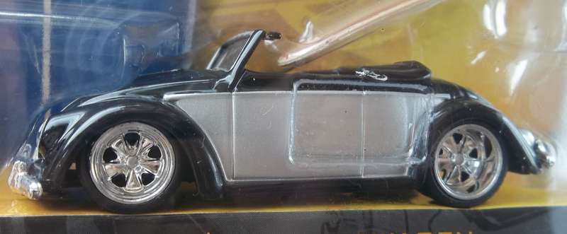 Jada Toys 1949 HebMuller Cabriolet Beetle VW BOXED Matchbox Scale Model Car RUBBER TIRES Model 1:64