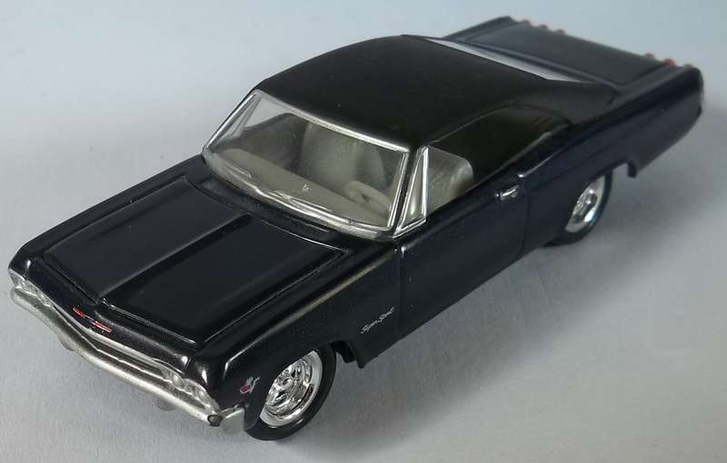Johnny Lightning 1965 Chevrolet Impala similar scale to Matchbox car model