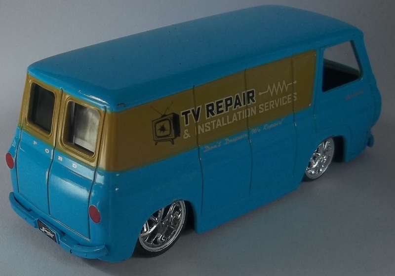 1965 Ford Econoline Van Similar scale to Matchbox bigger than 1/64 Rubber tyres low rider