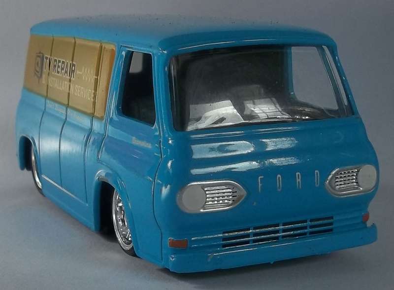 1965 Ford Econoline Van Similar scale to Matchbox bigger than 1/64 Rubber tyres low rider