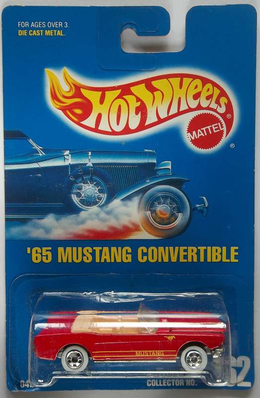 Hot Wheels 1965 Ford Mustang Convertible Matchbox Scale Vintage Die Cast 29 years Old 1991