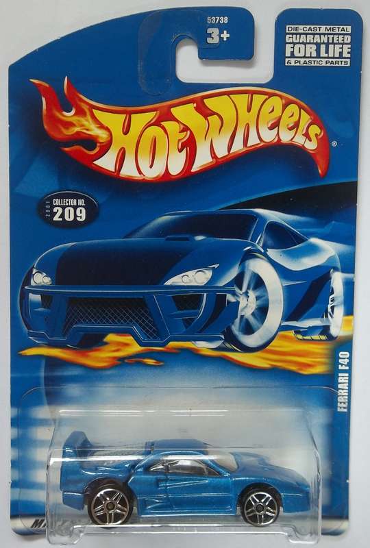 Hot Wheels Ferrari F40 (Metal Base) Like Matchbox Scale Model Car Made in 2001 HOTWHEELS