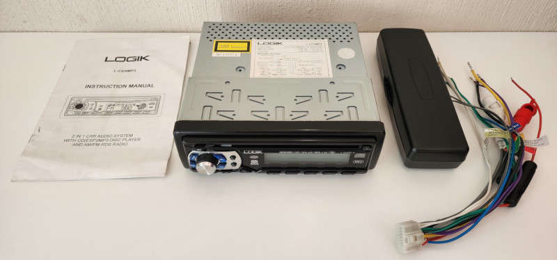 Logik Card Radio Head Unit | AM/FM Radio & CD Player | Complete with Harness & Accessories