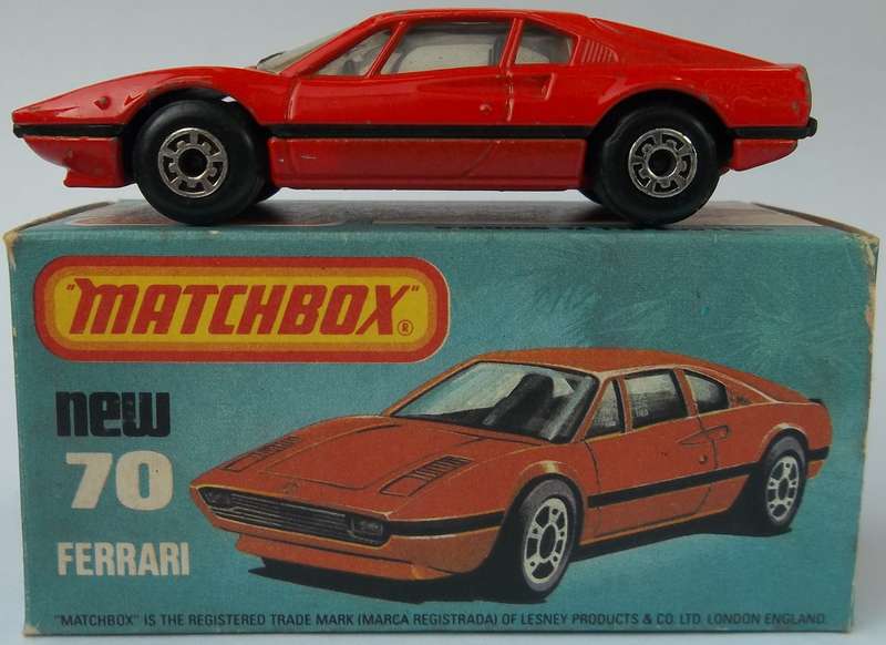 Matchbox Lesney Superfast #70 Ferrari 308 GTB Made in England 1981 Boxed Vintage