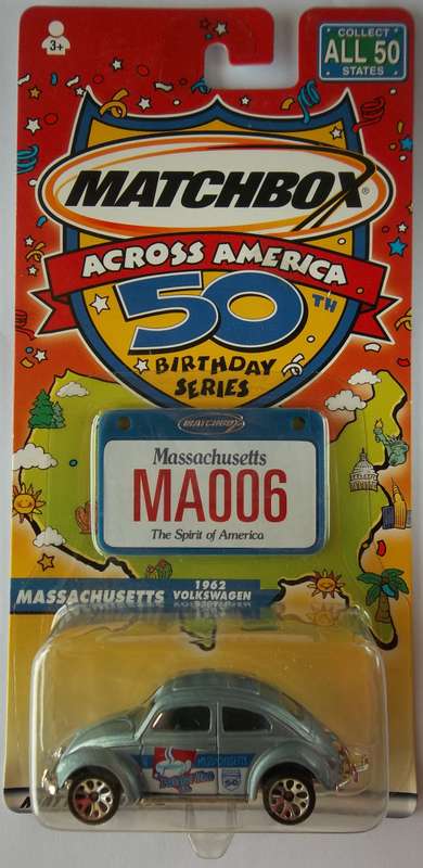 Matchbox 50th Anniversary Volkswagen VW Beetle MALAYSIA BOXED ON CARD WITH PLATE