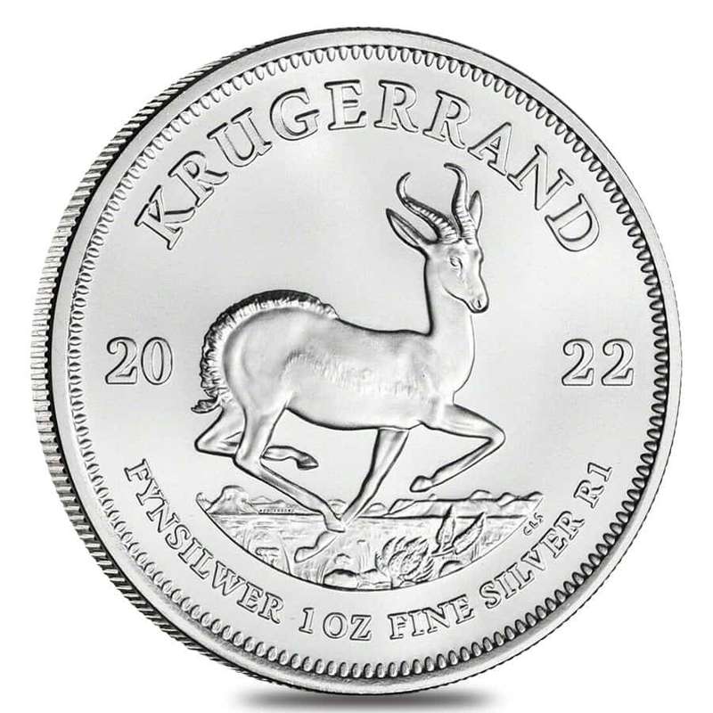 Uncirculated 1 oz SILVER KRUGER COIN in Direct Fit Air-Tite Coin Protector