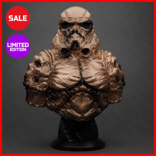 GOLD NECRO STORMTROOPER FIGURE - FULLY PAINTED - 15cm - StarWars Limited Edition Run