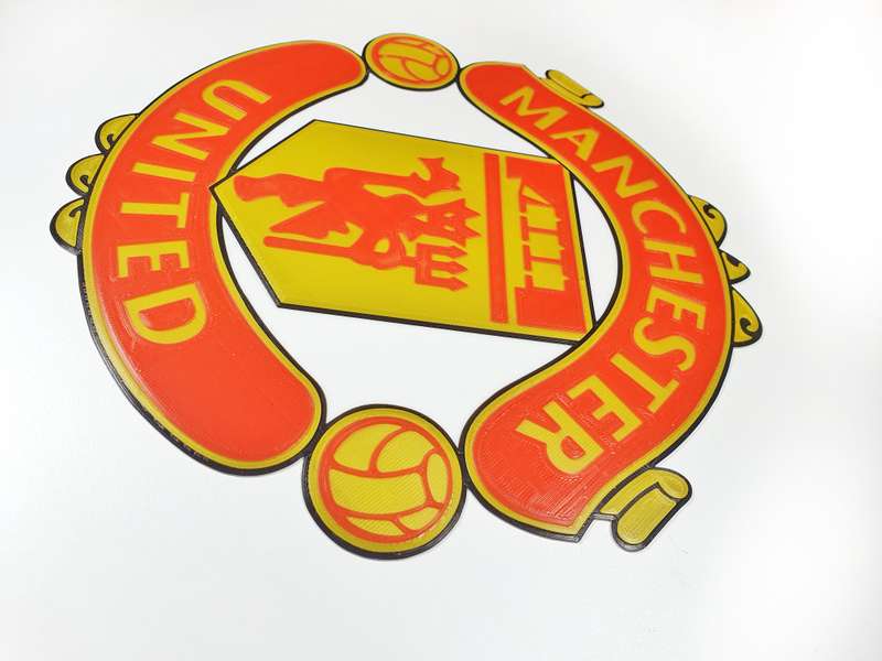 Manchester United Plaque 3D Printed