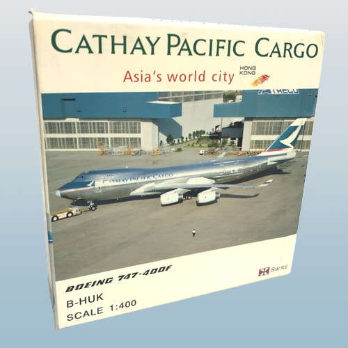 1:400 Scale, Cathay Pacific Cargo, Boeing 747-400F, Diecast Alloy Display Model.