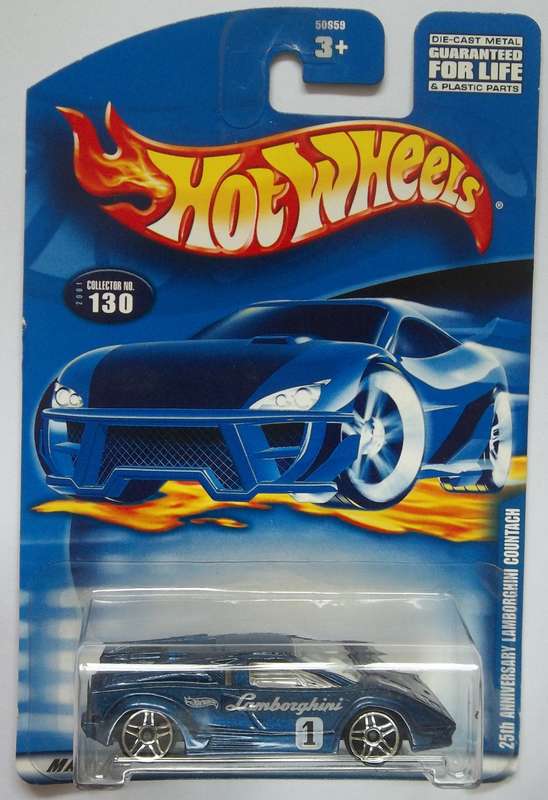 Hot Wheels 25th Anniversary Lamborghini Countach Like Matchbox Scale Model Car Made 2001 HOTWHEELS