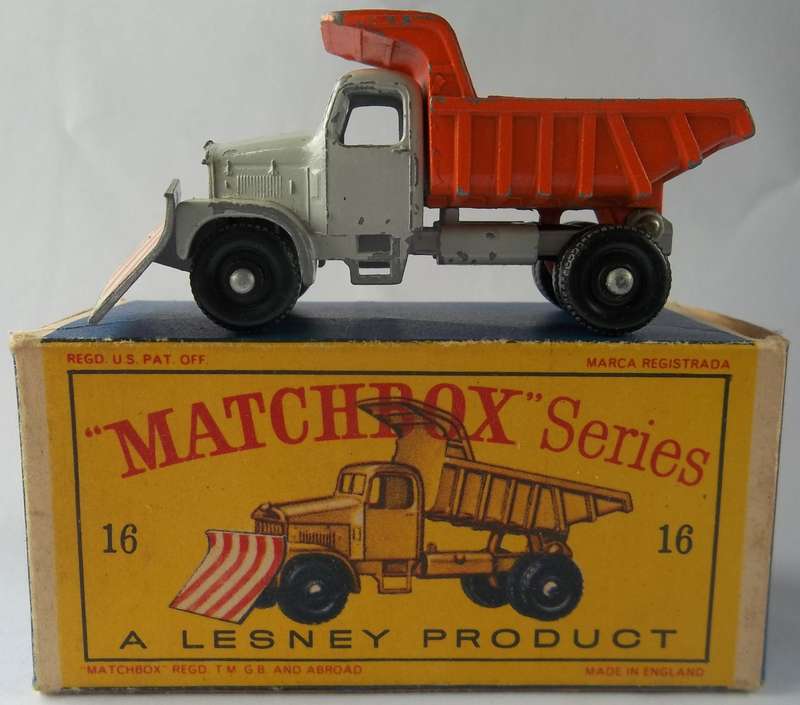 MATCHBOX Lesney 1-75 Series Regular Wheels #16 Scammell Snow Plough BOXED Made in England