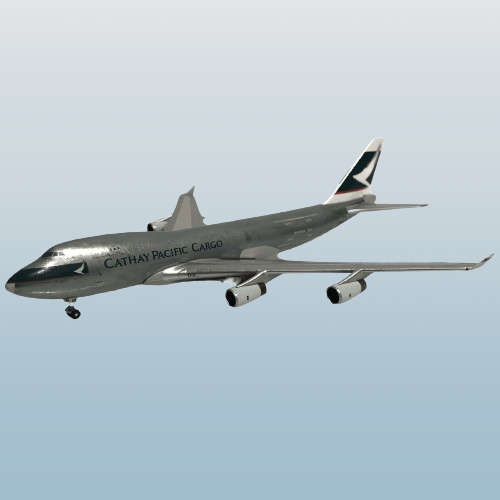 1:400 Scale, Cathay Pacific Cargo, Boeing 747-400F, Diecast Alloy Display Model.