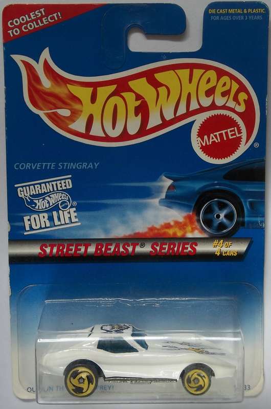 Hot Wheels Street Beast Series Corvette Stingray 1996 Metal Base ( Matchbox Scale ) HOTWHEELS