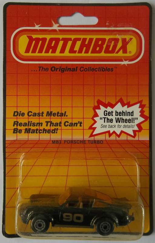 Matchbox Porsche Turbo Made in Macau in 1983 Vintage Die Cast Model Car Sealed on card