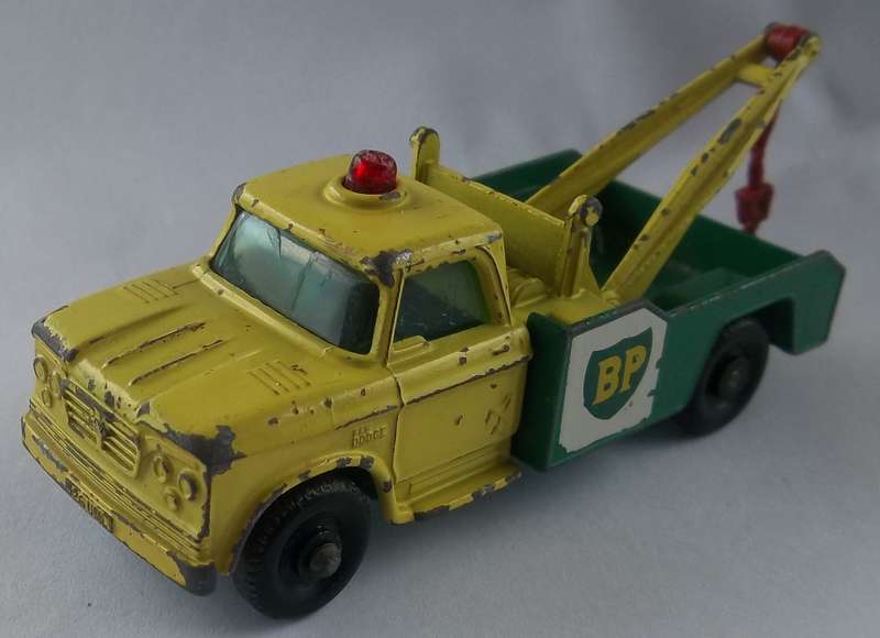 Matchbox Lesney 1-75 Series #13 BP Dodge Wreck Truck Made in England Vintage 1965 Model