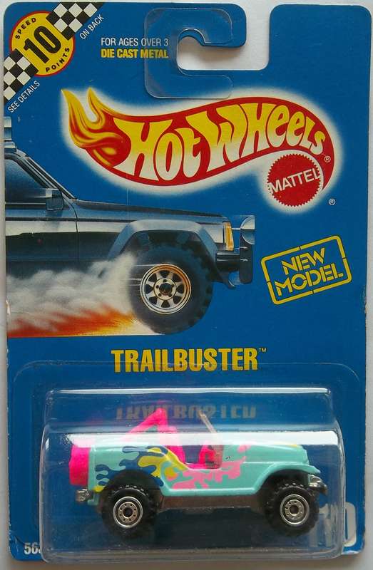 1990 HOT WHEELS Trailbuster Jeep Like Matchbox 1:64 HOTWHEELS VINTAGE SEALED MODEL