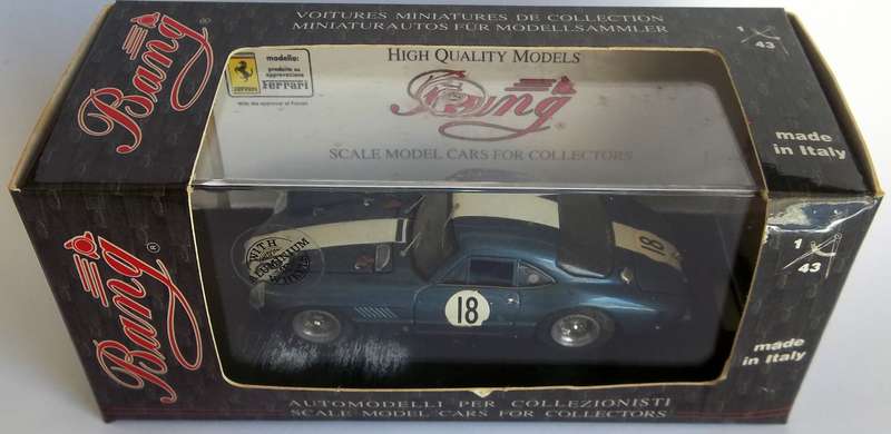 BOXED Bang Models  Ferrari 250 GT Sperimentale 3h Daytona 1962 STIRLING MOSS Made Italy Like Dinky