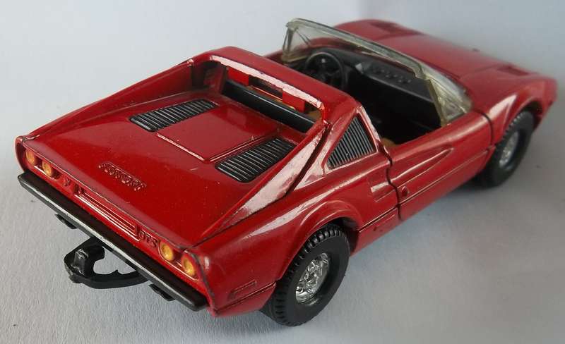 Corgi Toys Ferrari 308 GTS  Made in England Vintage Model Car 1980s Classic Magnum P.I shape vintage