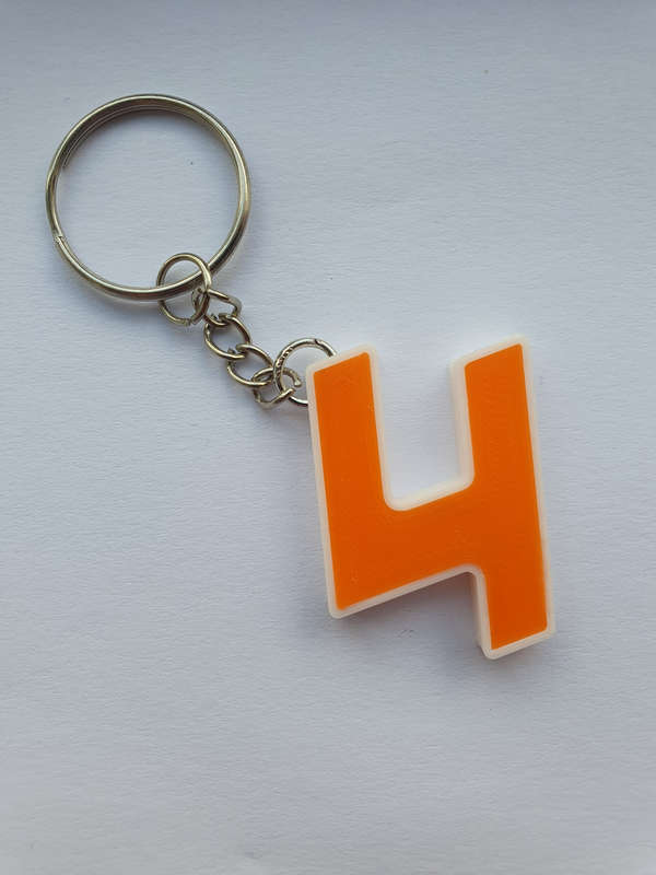 Lando Norris Number Keychain - 3D Printed