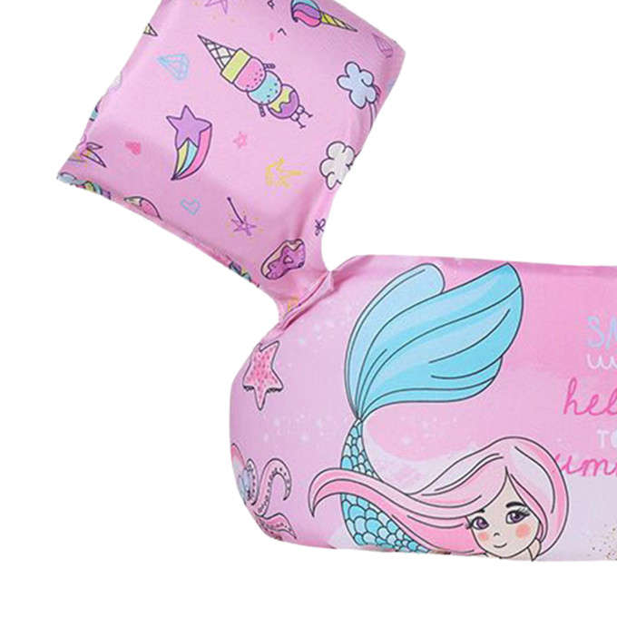 Olive Tree-Kids Arm Band Ring Life Jacket Safety Vest-Pink Mermaid