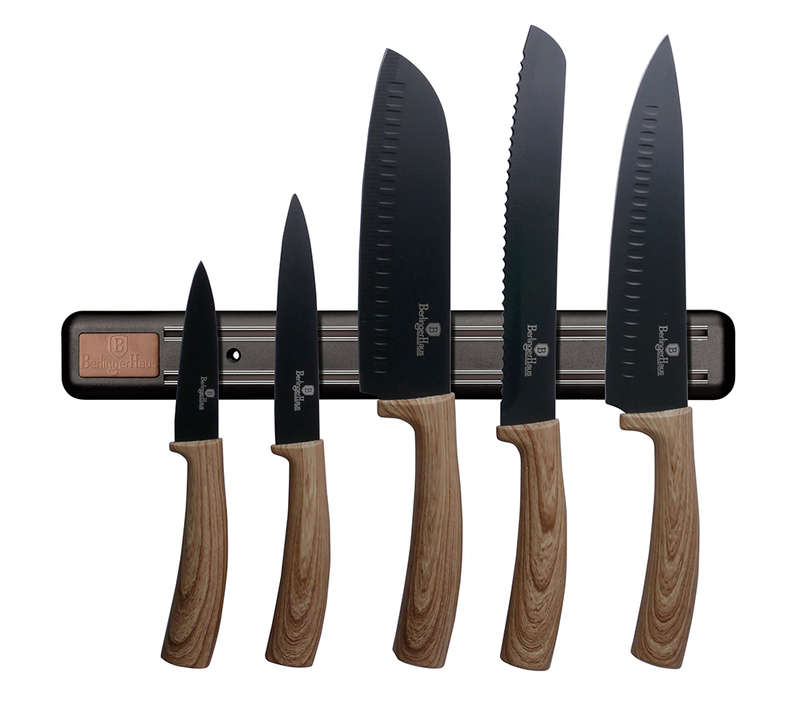 Berlinger Haus 6 Pieces Marble Coating Knife Set with Magnetic Hanger - Ebony (READ THE DESCRIPTION)