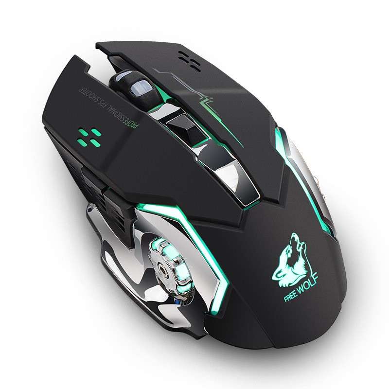 Olive Tree-X8 Ergonomic Wireless 2.4G 2400DPI Gaming Mouse Silent Black