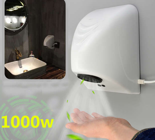 220V 1000W Automatic Hand Dryer Wall Mounted Fast Electric Warm Air Drier Household Hair Dryer