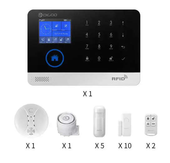 DIGOO DG-HOSA 433MHz Wireless GSM and WIFI DIY Accessories Smart Home Security Alarm System