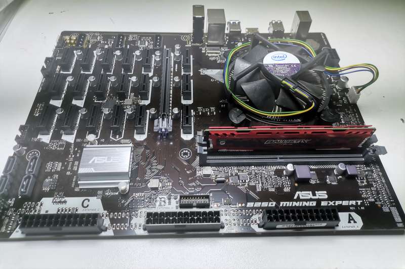 ASUS B250 Mining Expert Motherboard (Open Box Incl. i3 CPU + 8GB RAM)