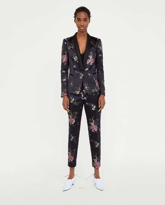 Original Zara Jacquard Trousers - Size Medium