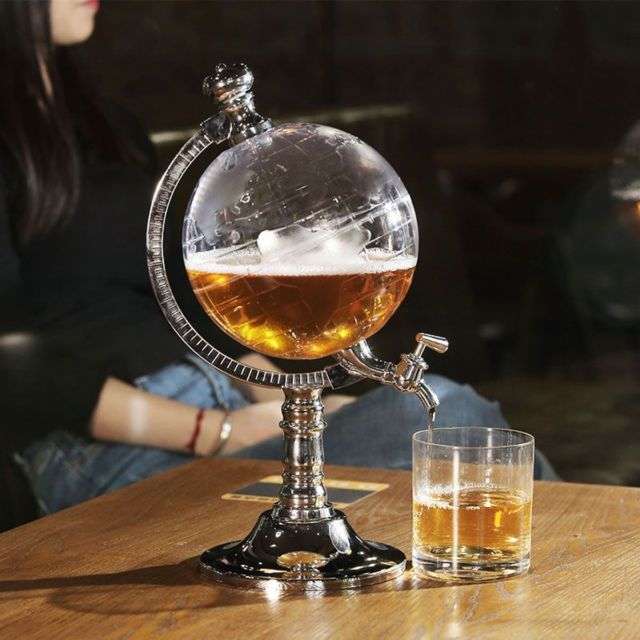 1.5L Beverage Dispenser Globe Shaped Pub Bar Drink Wine Beer ...