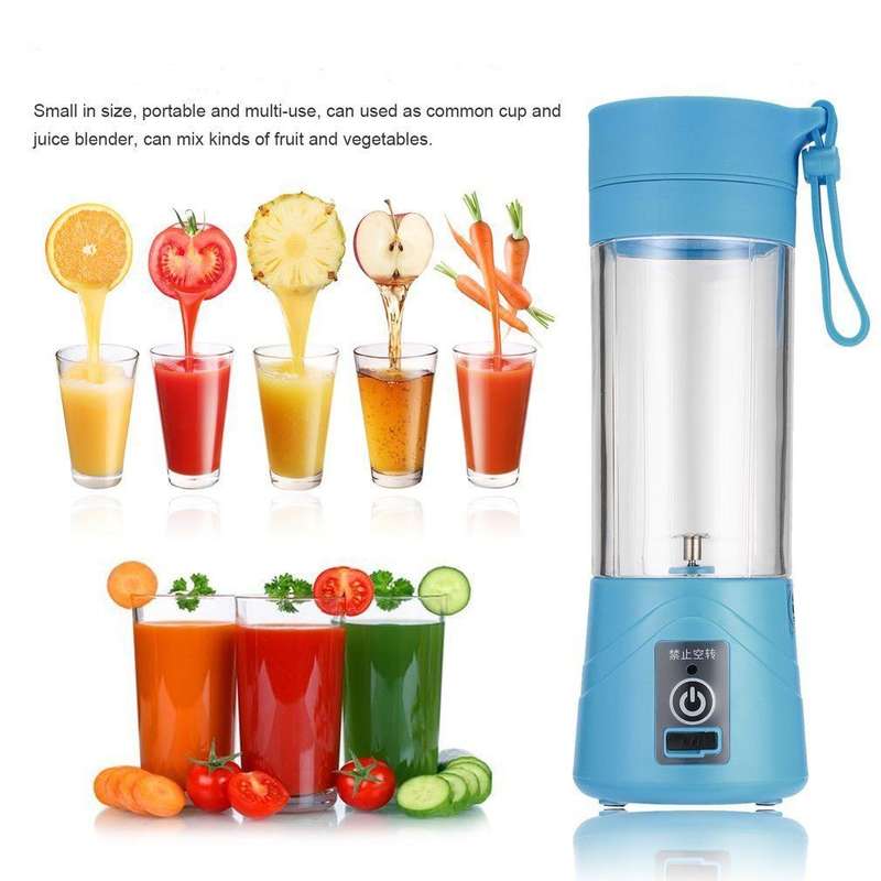 Portable Blender Smoothie Juicer Cup Six Blades in 3D Fruit Mixing Machine