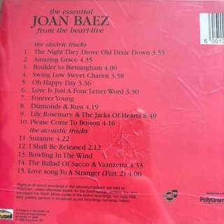 Joan Baez: The Essential / From the Heart (Live) : CD
