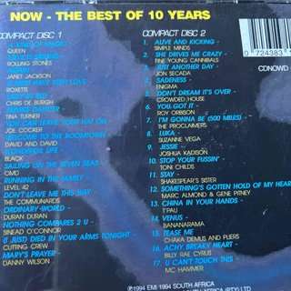 Now - The Best of 10 Years: Various Artists : 2 CD Set : CD