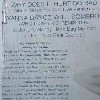 Whitney Houston: 2 Track CD : CD Sleeve : CD