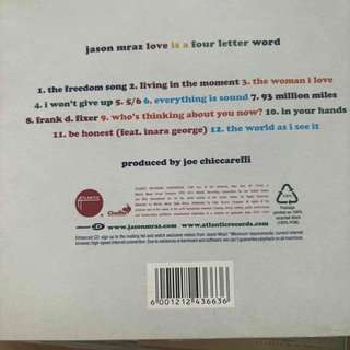 Jason Mraz: Love Is a Four Letter Word : CD