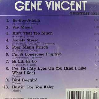Gene Vincent: Greatest Hits : CD