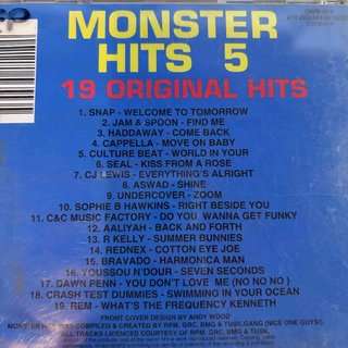 Monster Hits 5  19 Original Hits : Various Artists : CD