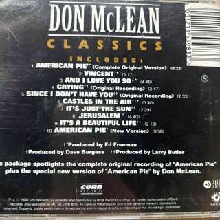 Don McLean: Classics : CD