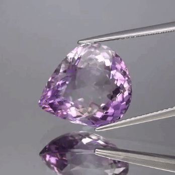IF Clean! 10.80ct Pear Natural Unheated Purple Amethyst, Uruguay