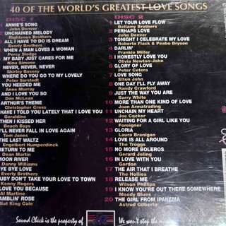 40 of the Worlds Greatest Love Songs 2 CD Set : Various Artists : CD