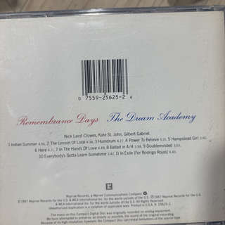The Dream Academy : Remembrance Days : CD