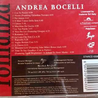 Andrea Bocelli: Romanza : CD