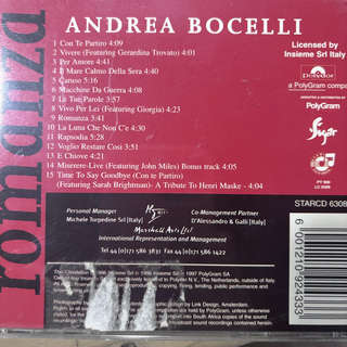 Andrea Bocelli : Romanza : CD