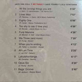 Jack Van Poll, Dave Young, Lulu Gontsana: We Three (Some writing) : CD