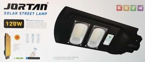 The Solarix Jortam 120W Solar Street Lamp