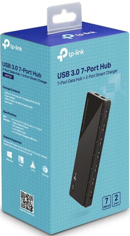 TP-Link USB 3.0 7-Port Hub with 2 Charging Ports