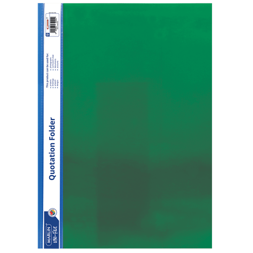 Marlin A4 Green Quotation and Presentation Folder
