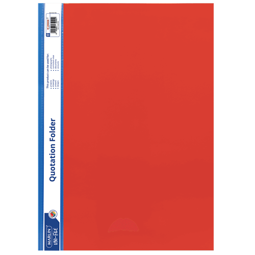 Marlin A4 Red Quotation and Presentation Folder